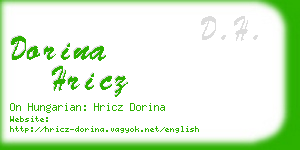 dorina hricz business card